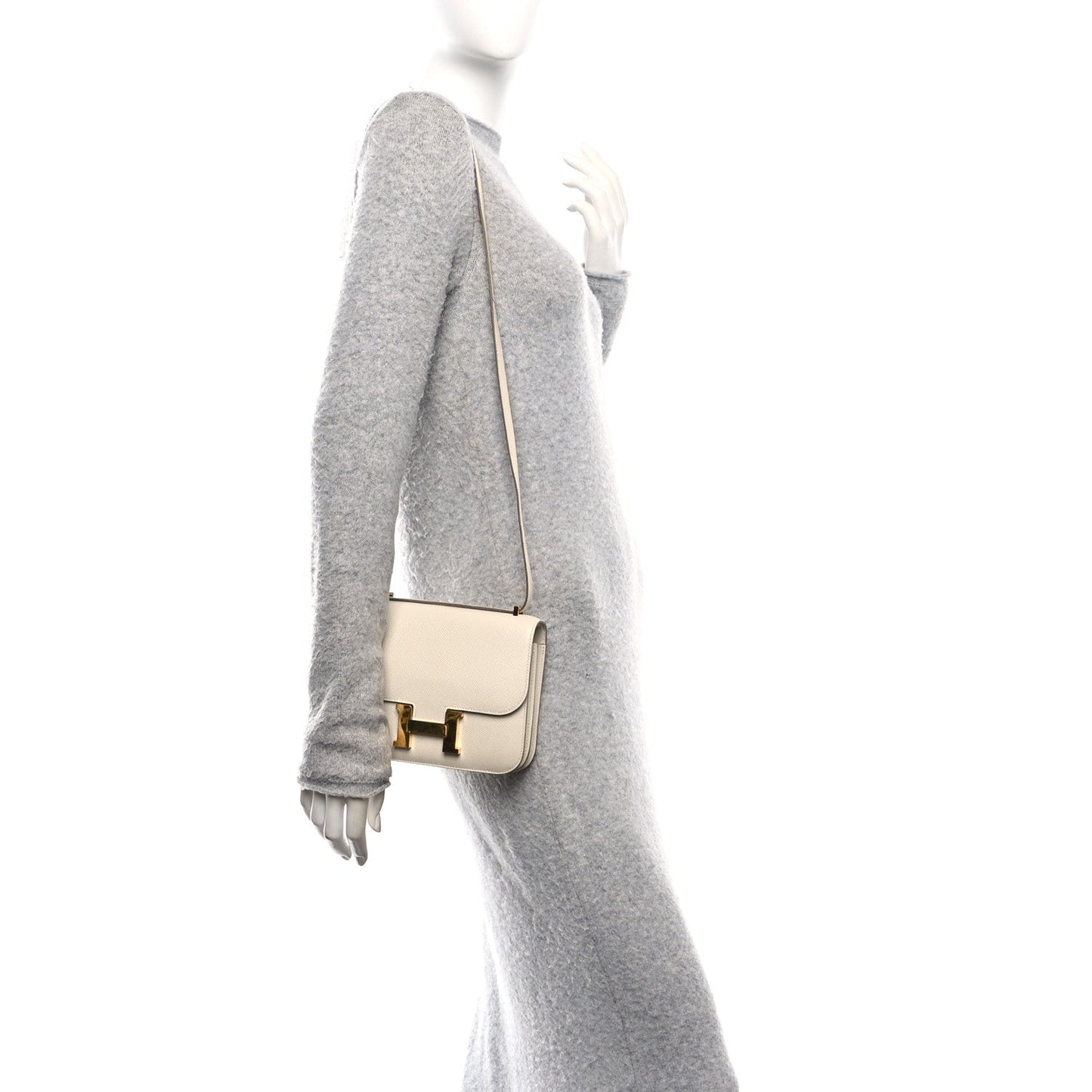 Hermes Epsom Constance Craie Handbag Travel Bag 18 Craie 1758880