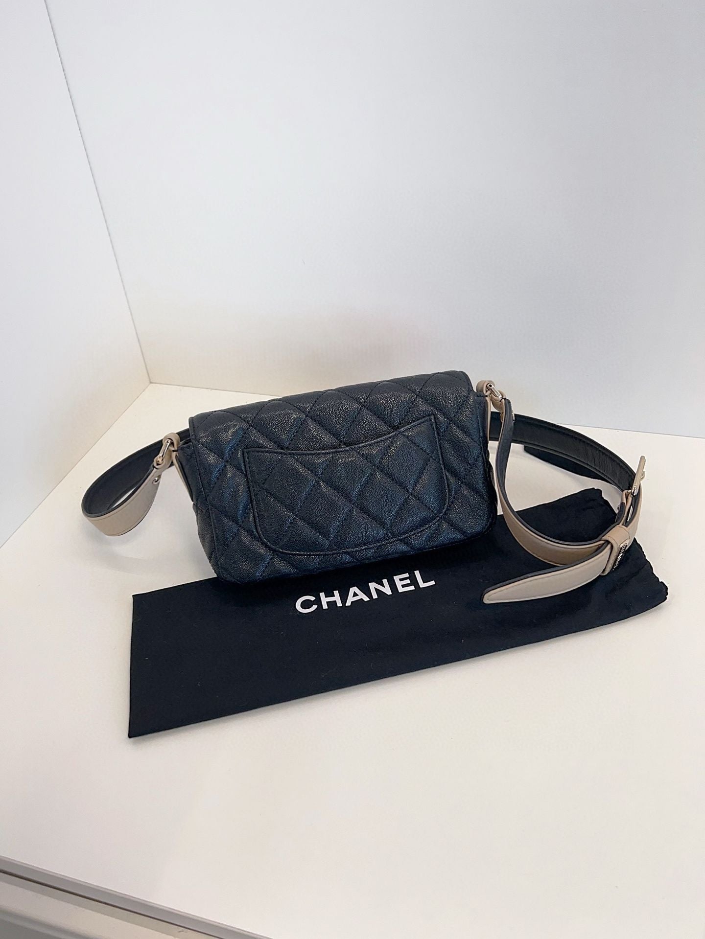 Chanel C CF mini bag **cm black Caviar leather