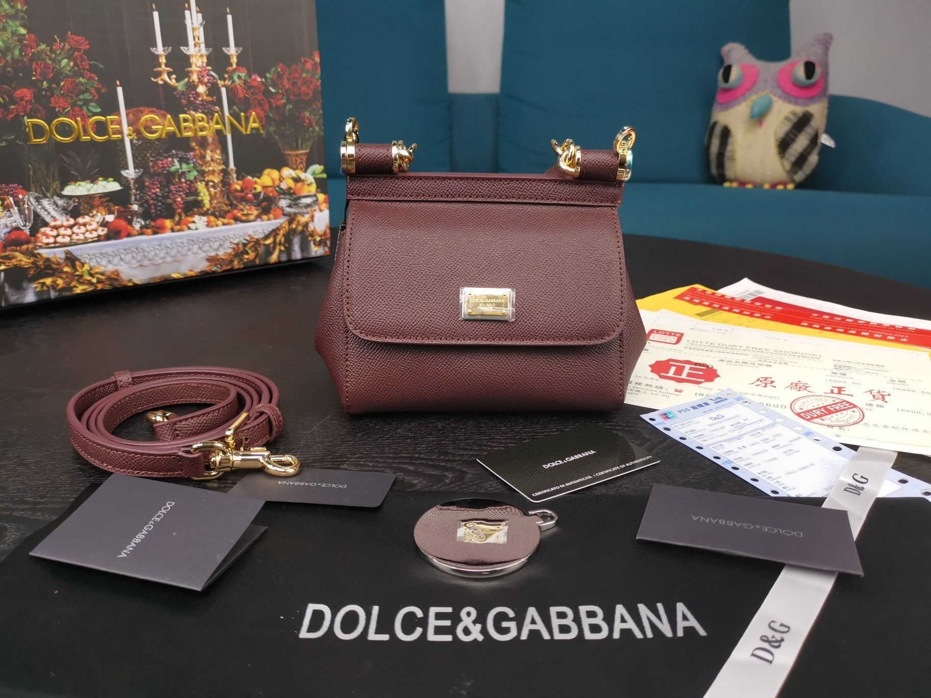 Sicily Dauphine Burgundy Small Travel Bag
