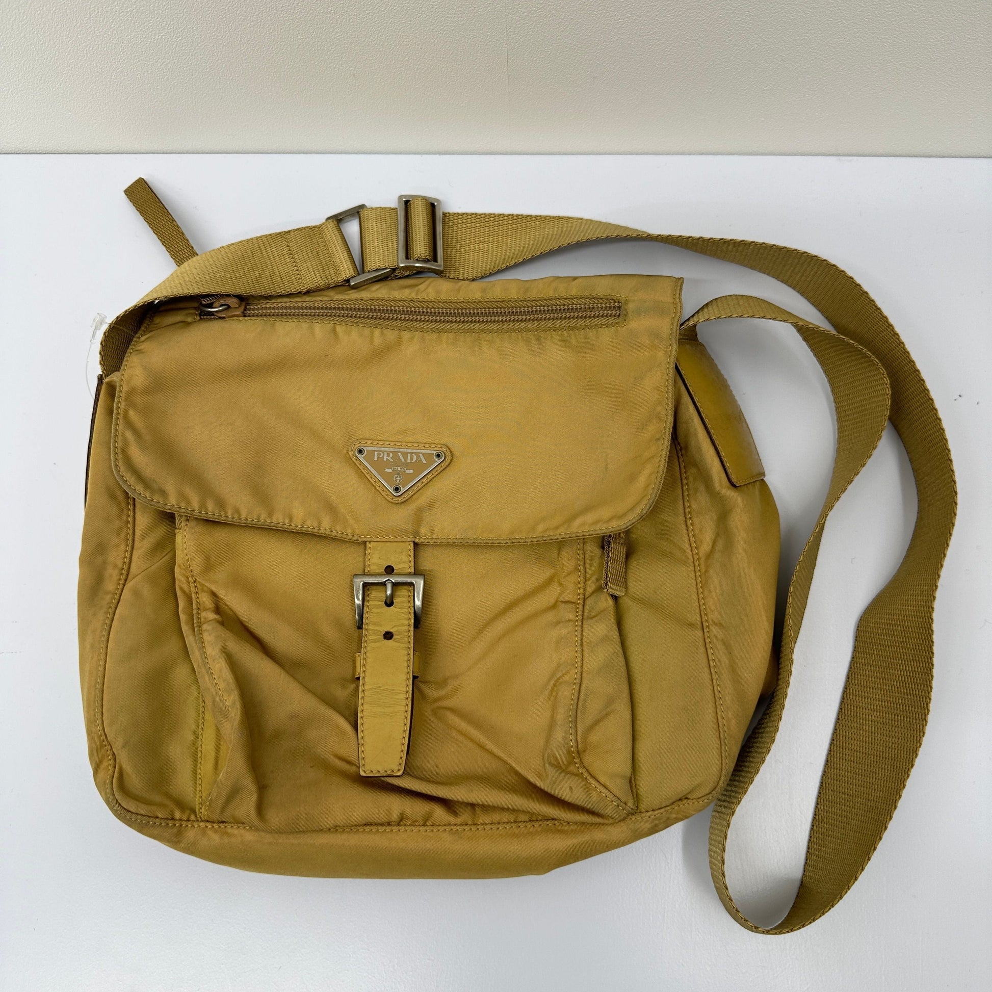 Shoulder Bag Plain Backpack pr7809bf Nylon Beige