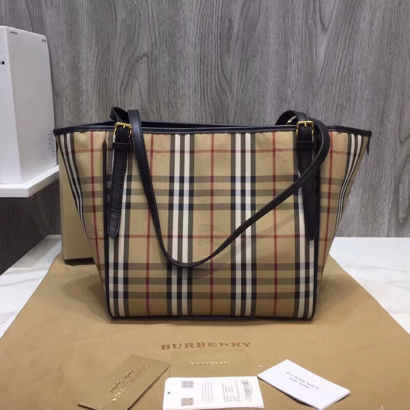 Top Quality The Canter Horseferry Check Tote Black Small Tote Bag 116In295Cm 4580