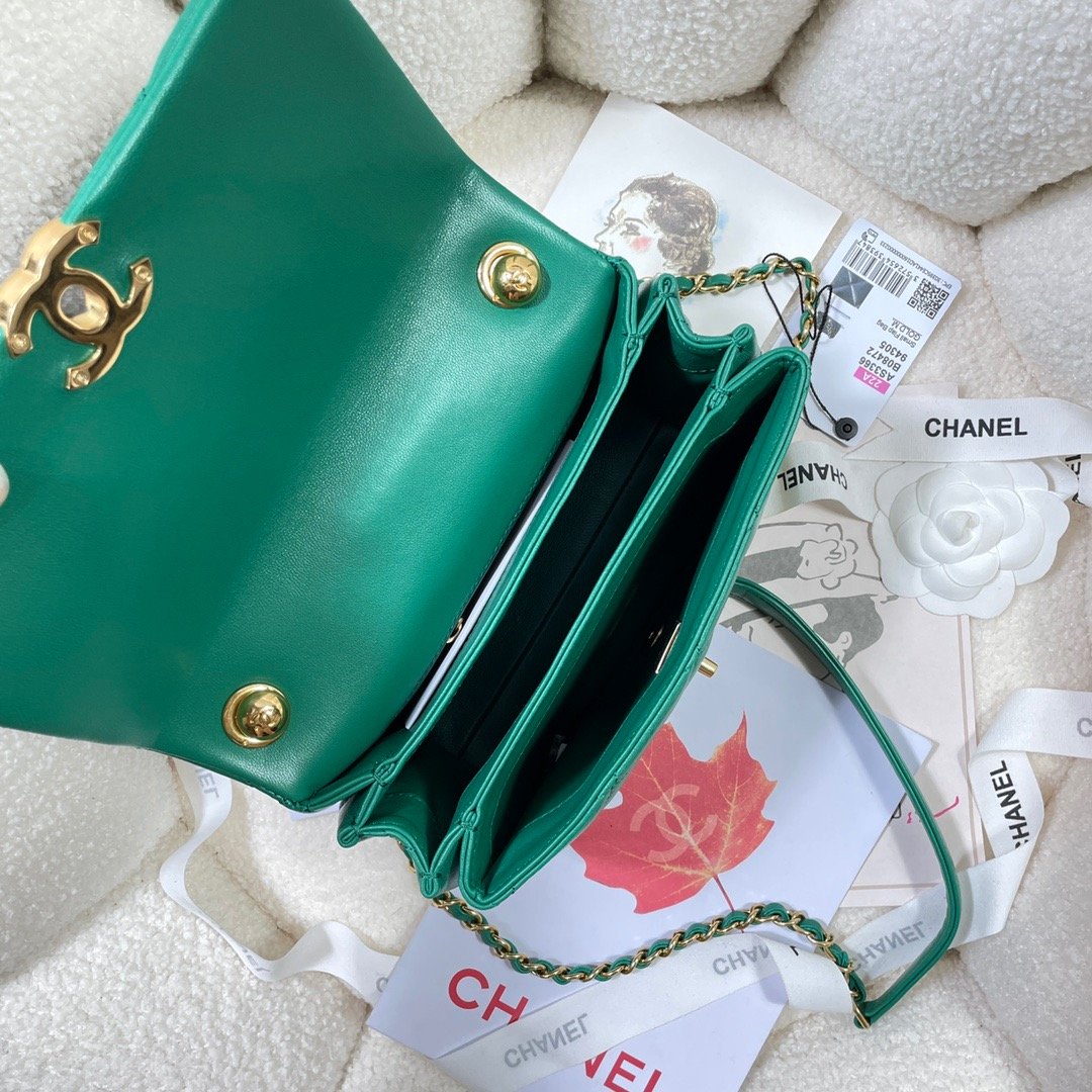 CHL Hardware , ’s , Green Gold Flap Shoulder Bag