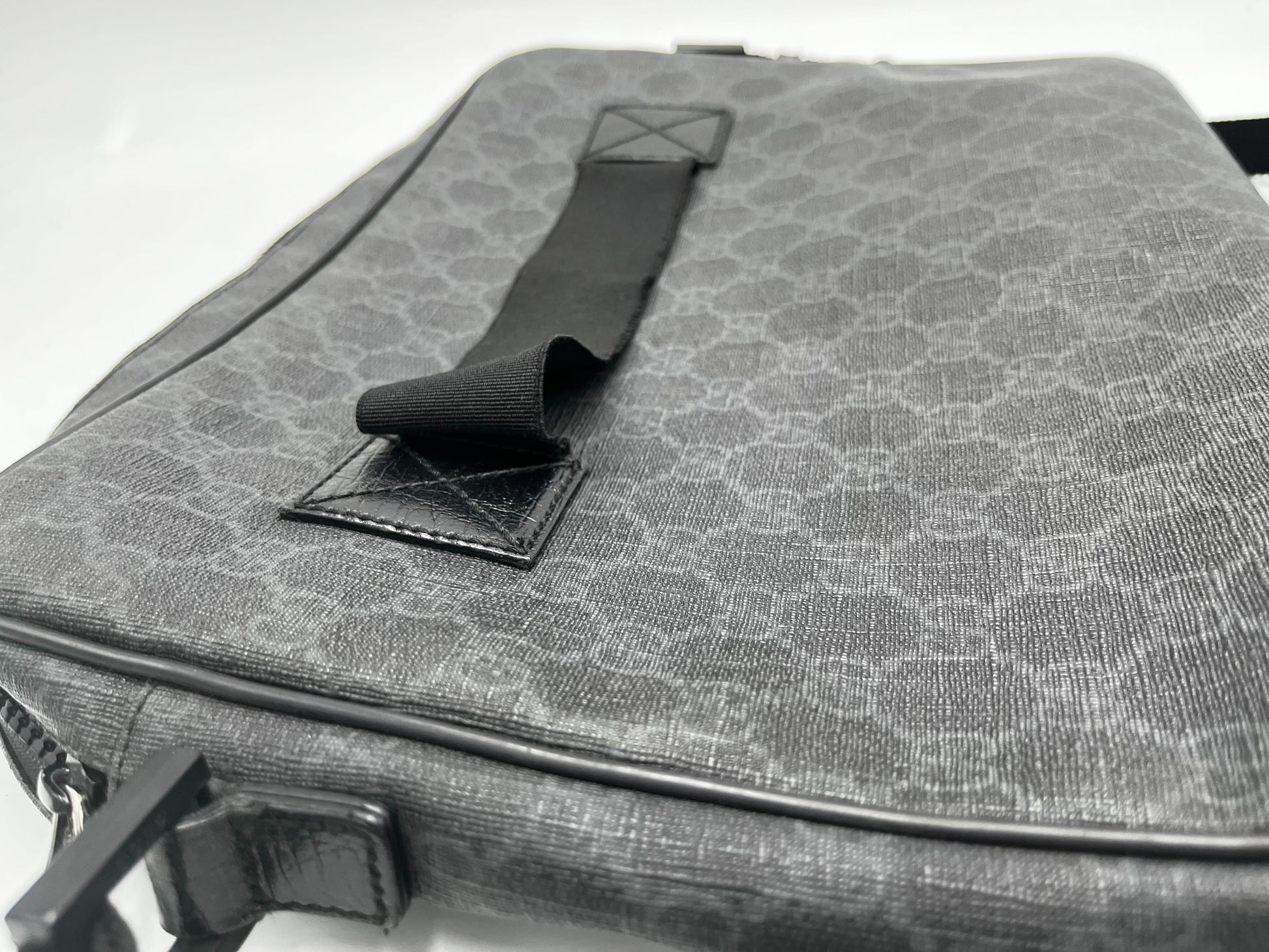 Gucci Gg Supreme Shoulder Bag Canvas Black Leather Shoulder Bag Bag