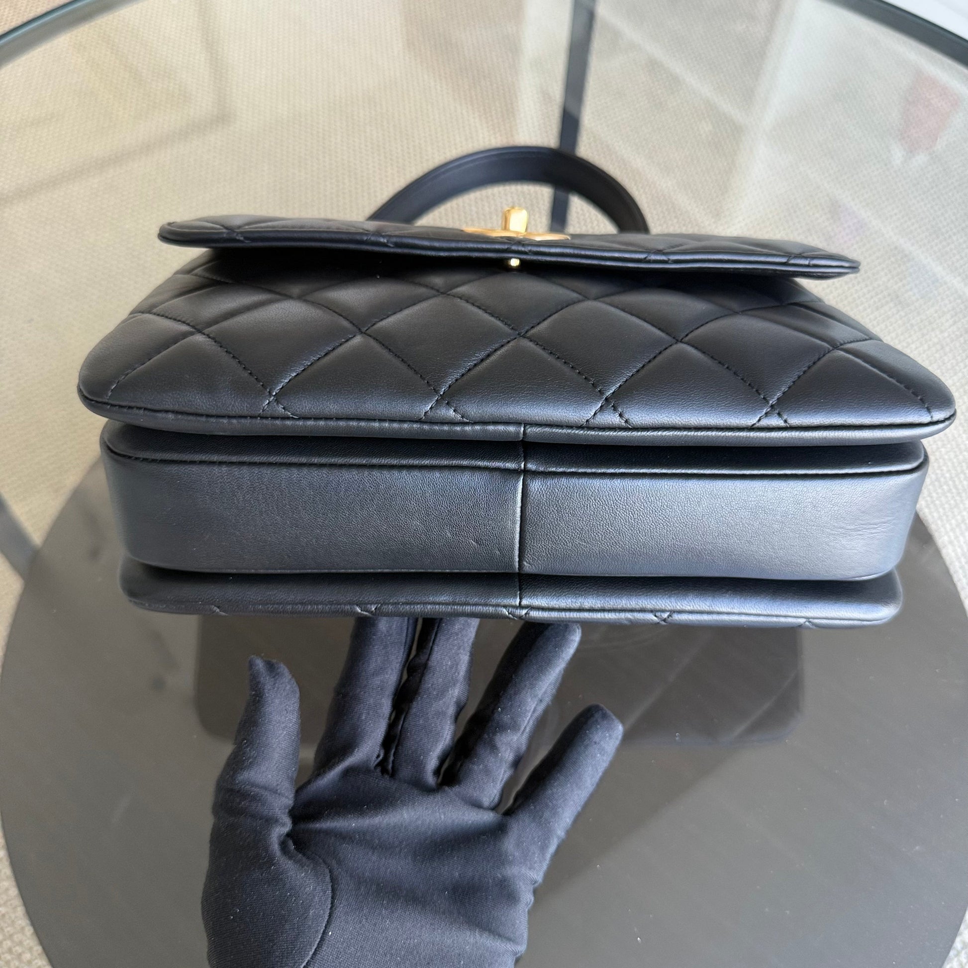 Chanel Trendy CC Small - Quilted Lambskin Black Gold Hardware Series 21
