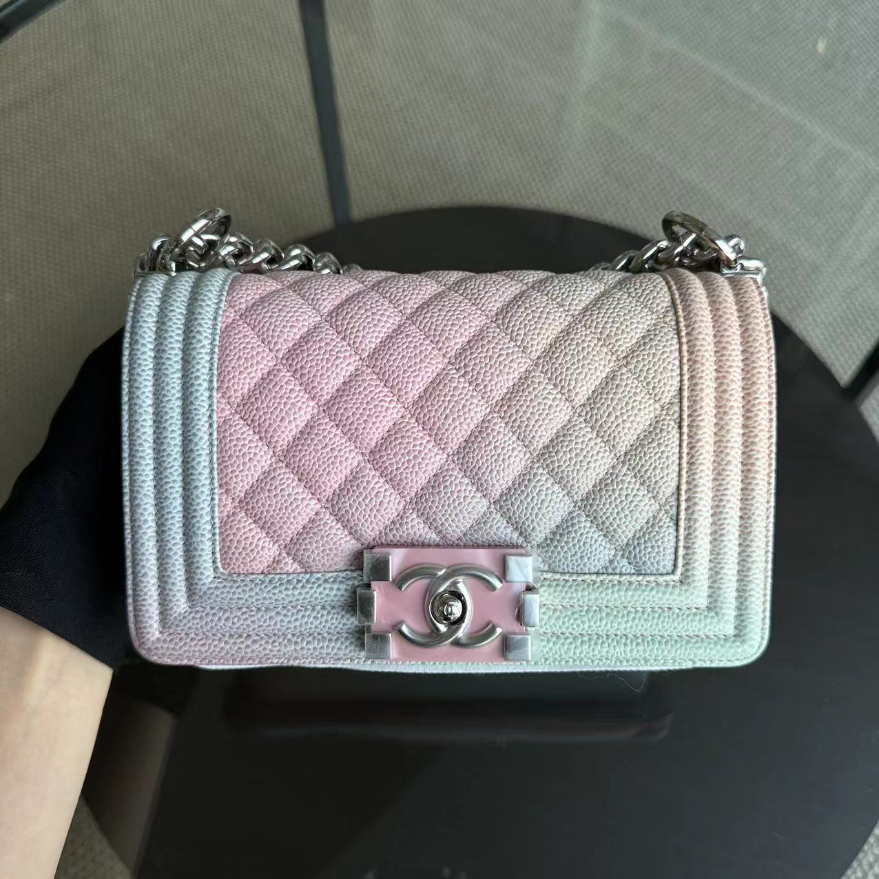 *Un* Chanel Boy Small Bag - Caviar Quitled Rainbow Calfskin Series 25