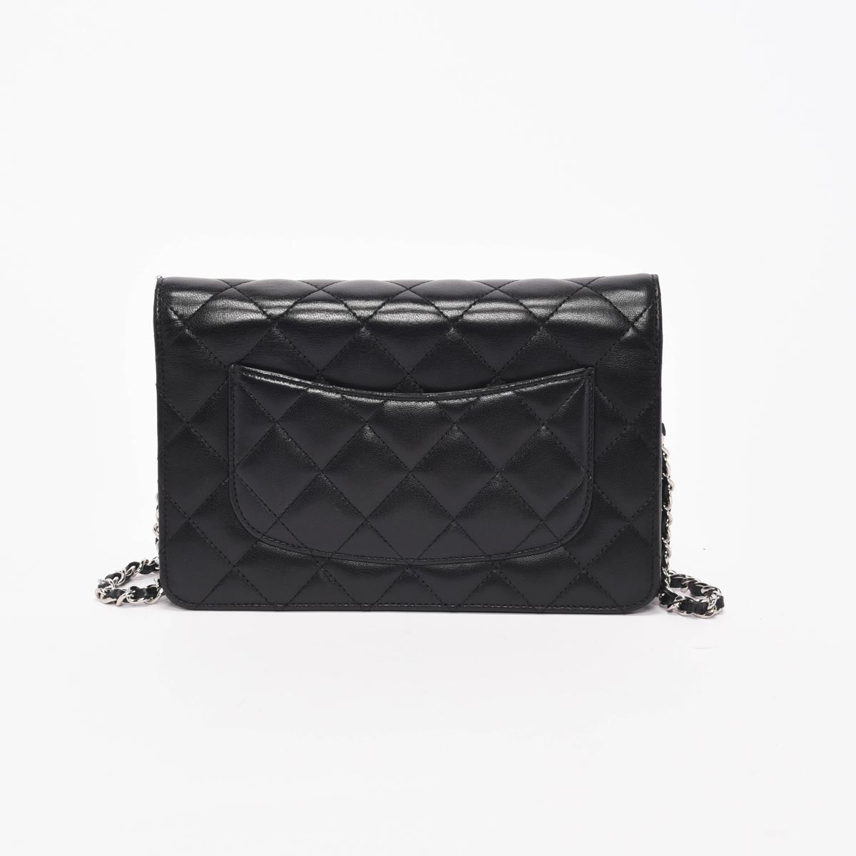 Chanel Black Quilted Lambskin Classic Wallet On Chain Bag