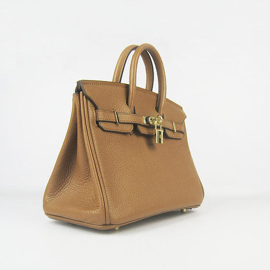 Hermes Luxury Birkin Cm Handbag Light Coffee Golden Travel Bag