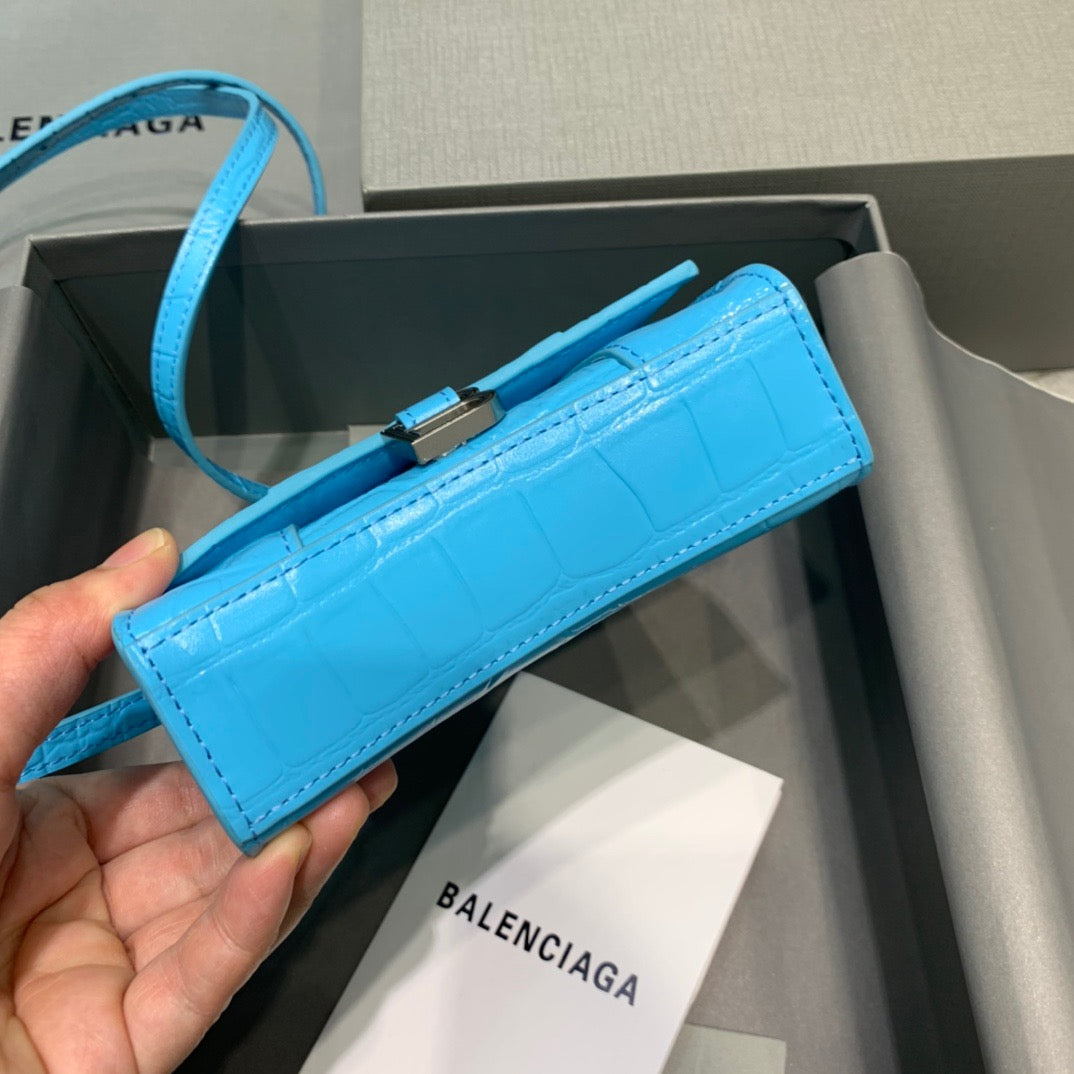 Top Quality Hourglass Handbag In For Women Blue Mini Travel Bag