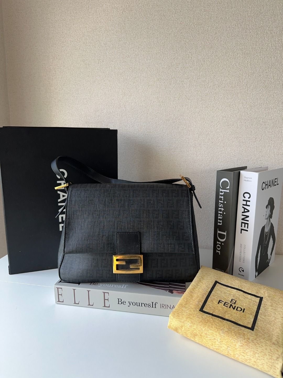 Fendi Shoulder Bag Bags Shoulder Zucca Bag Mamma Brown Bucket