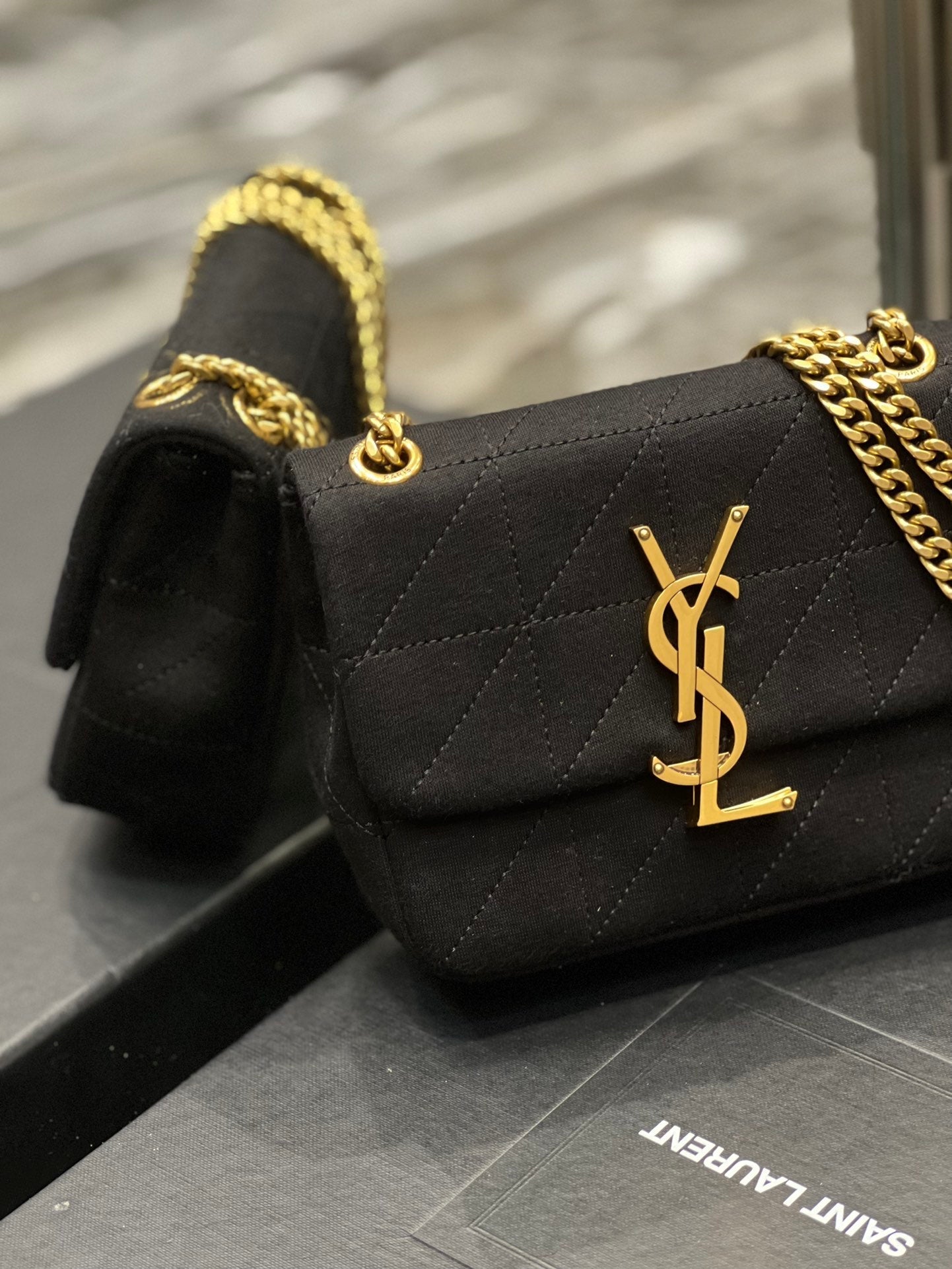 YSL Saint Laurent Jamie , ’s 6.9in 17.5cm Black Mini Chain Mini Bag