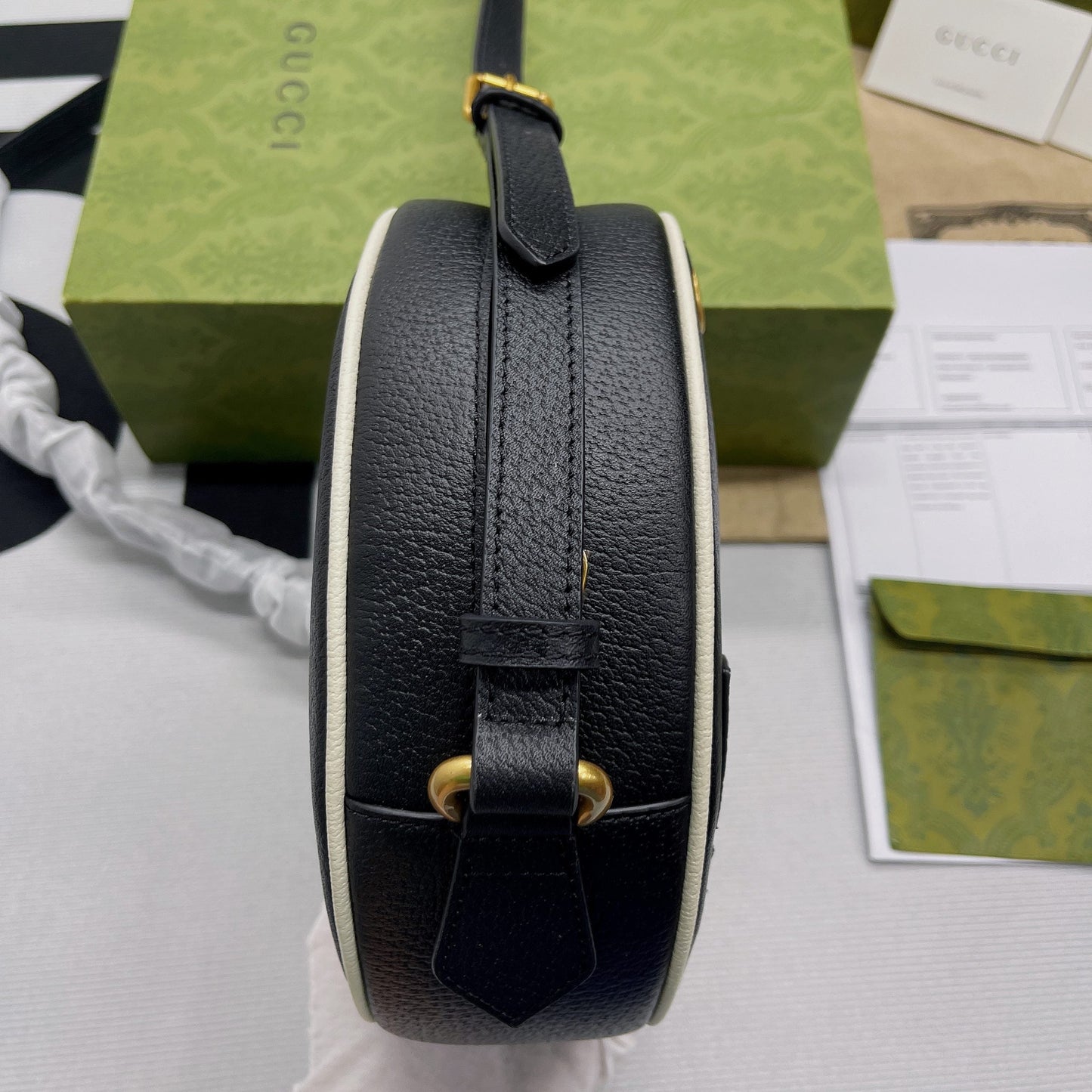 gg x Adidas Ophidia , Black Shoulder Bag