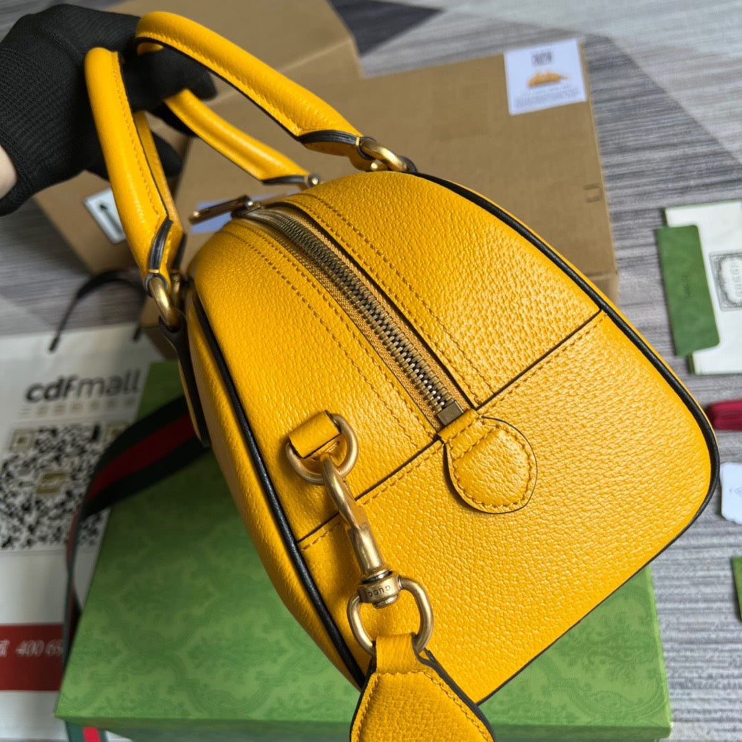 gg x Adidas Duffle Yellow Mini Travel Bag