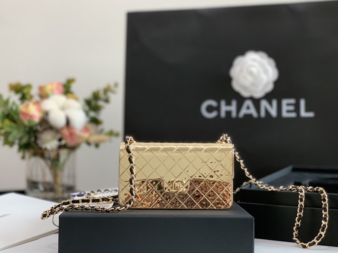 Chanel Evening Top Qualityap Bag For Women Gold Small Travel Bag