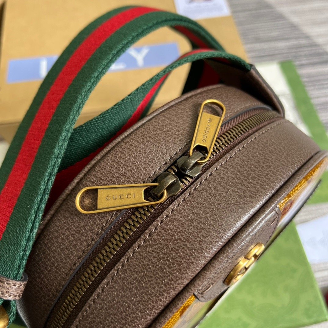 gg x Adidas Ophidia , Brown Small Shoulder Bag