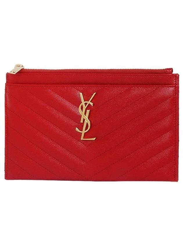 YSL Saint Laurent Trending Bill Pouch Clutch Bag Quilted Monogram