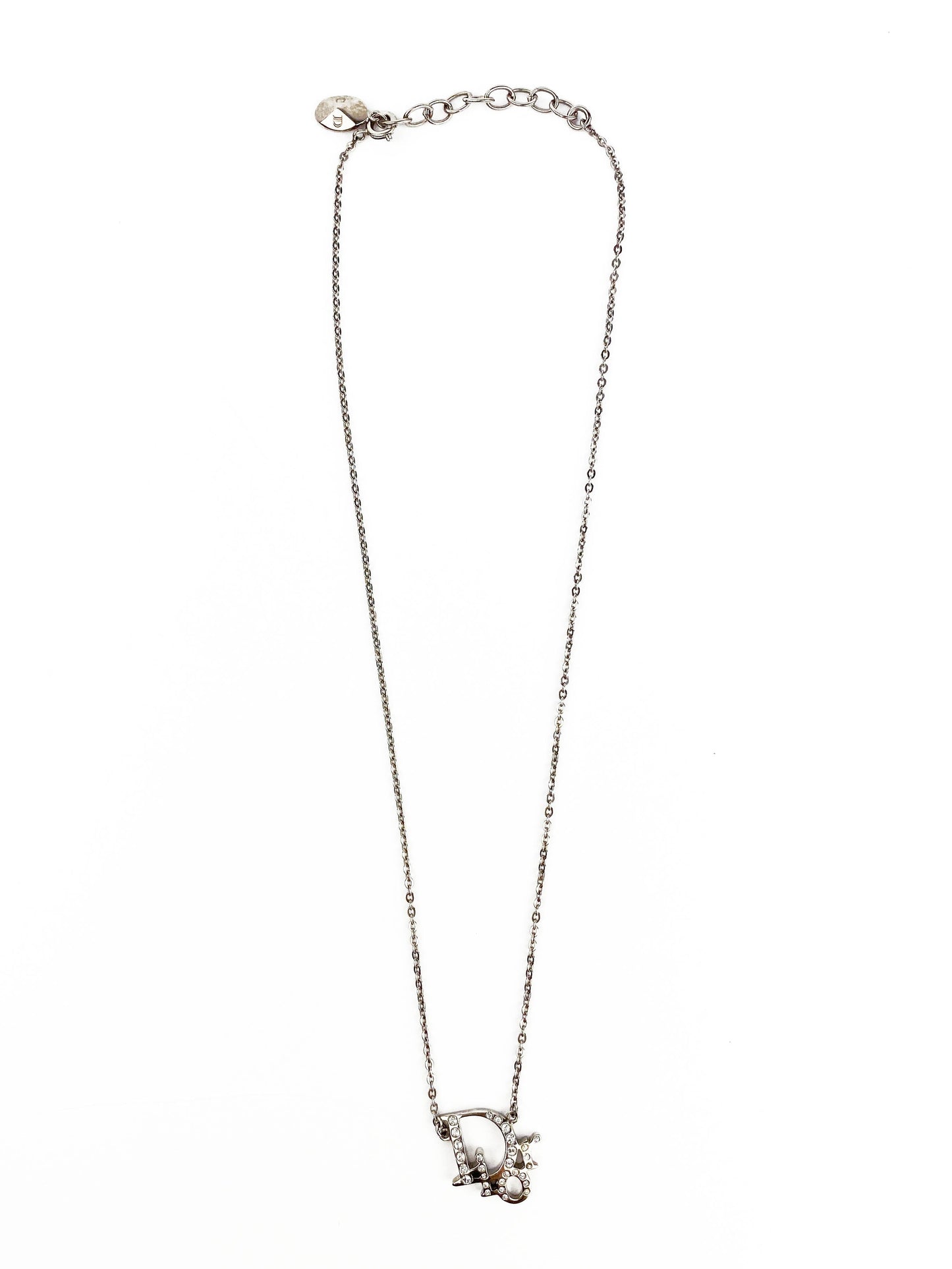 Dior Handbag Christian Crystal Necklace Logo Jewelry