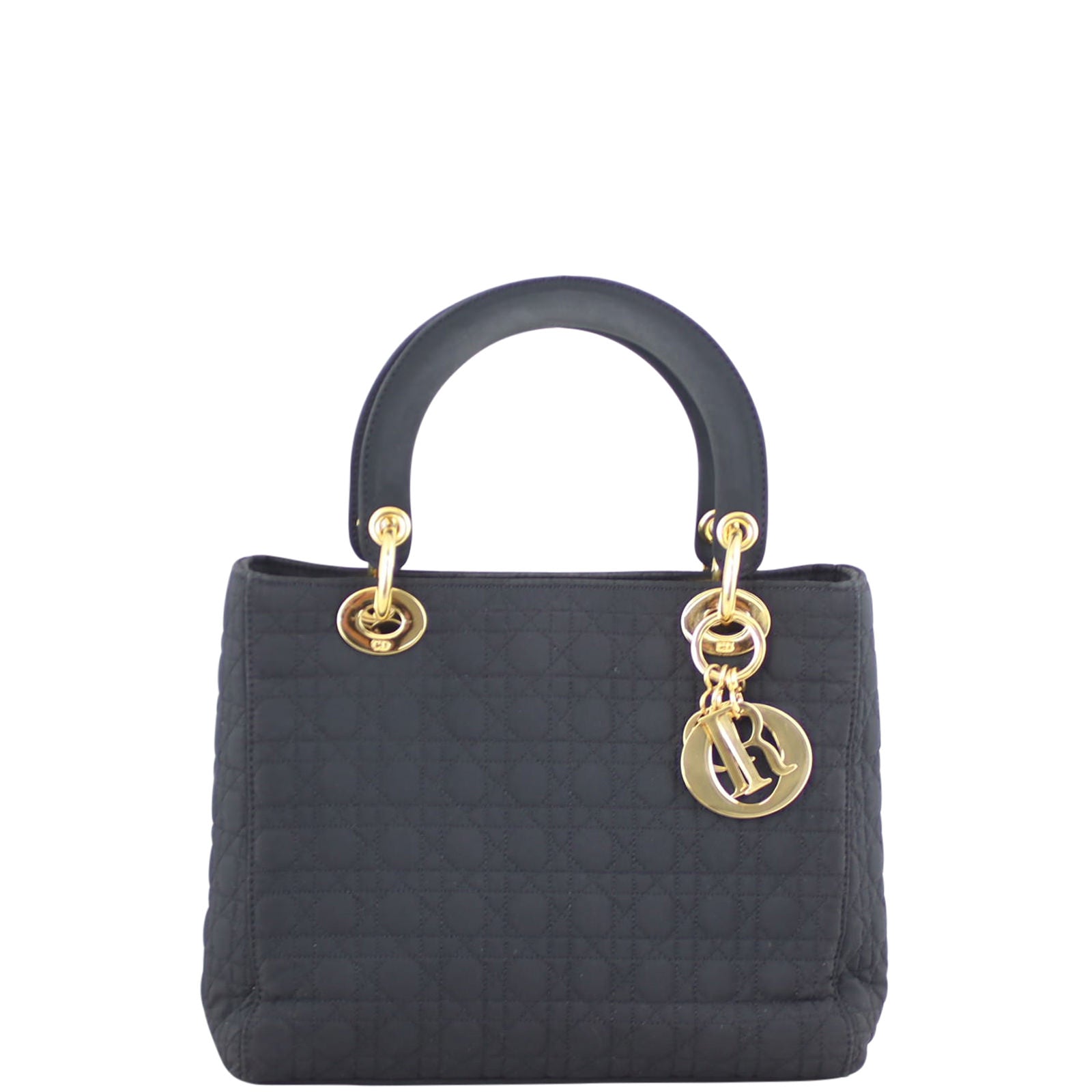 Dior Handbag Lady Cannage Bag Canvas Quilted Medium