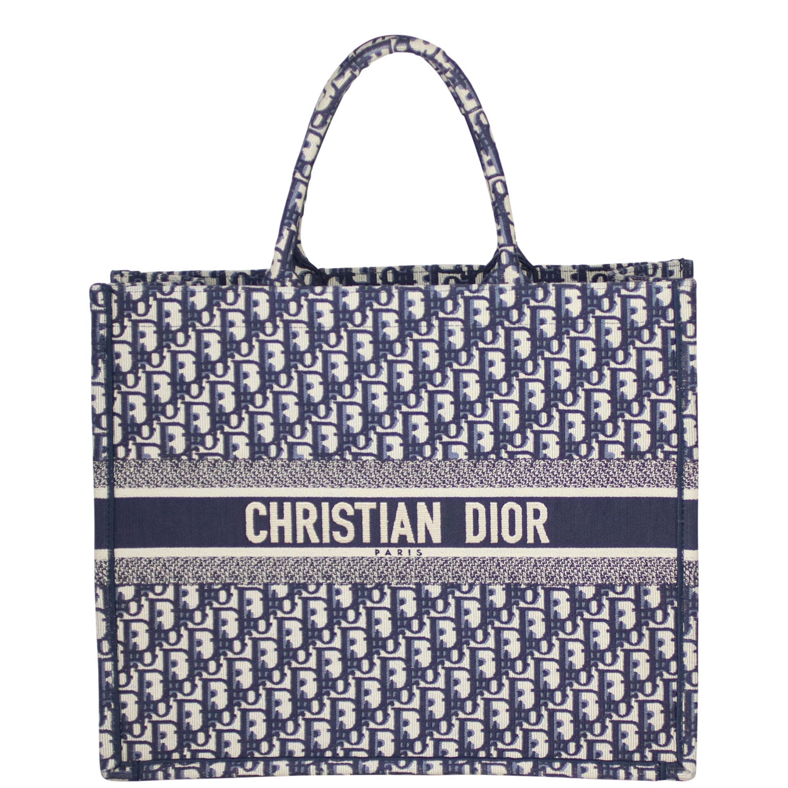 Dior Tote Bag Oblique Book Tote Canvas
