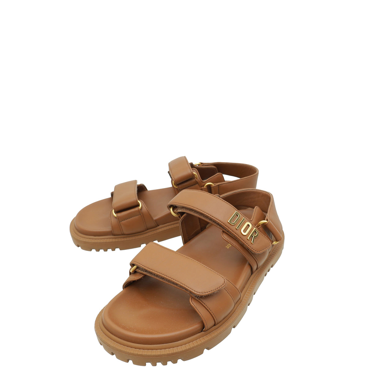 Dior Shoe Christian act Sandal 37.5 Brown Tan Shoes