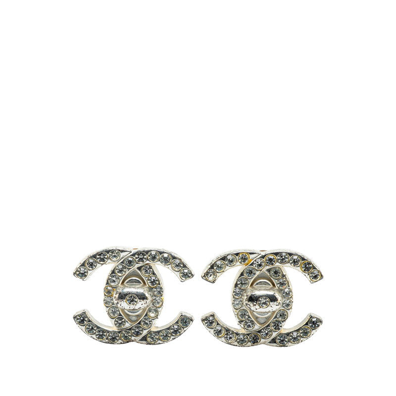 Chanel Metal Coco Mark Turnlock Earrings 96A