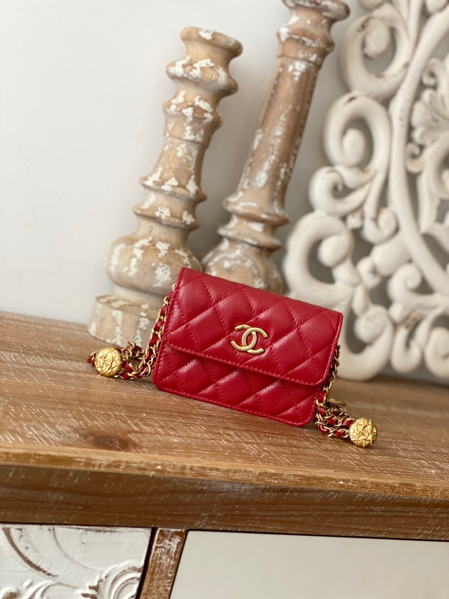 Chanel Clutch With For Women Bags Red Chain Clutch Bag