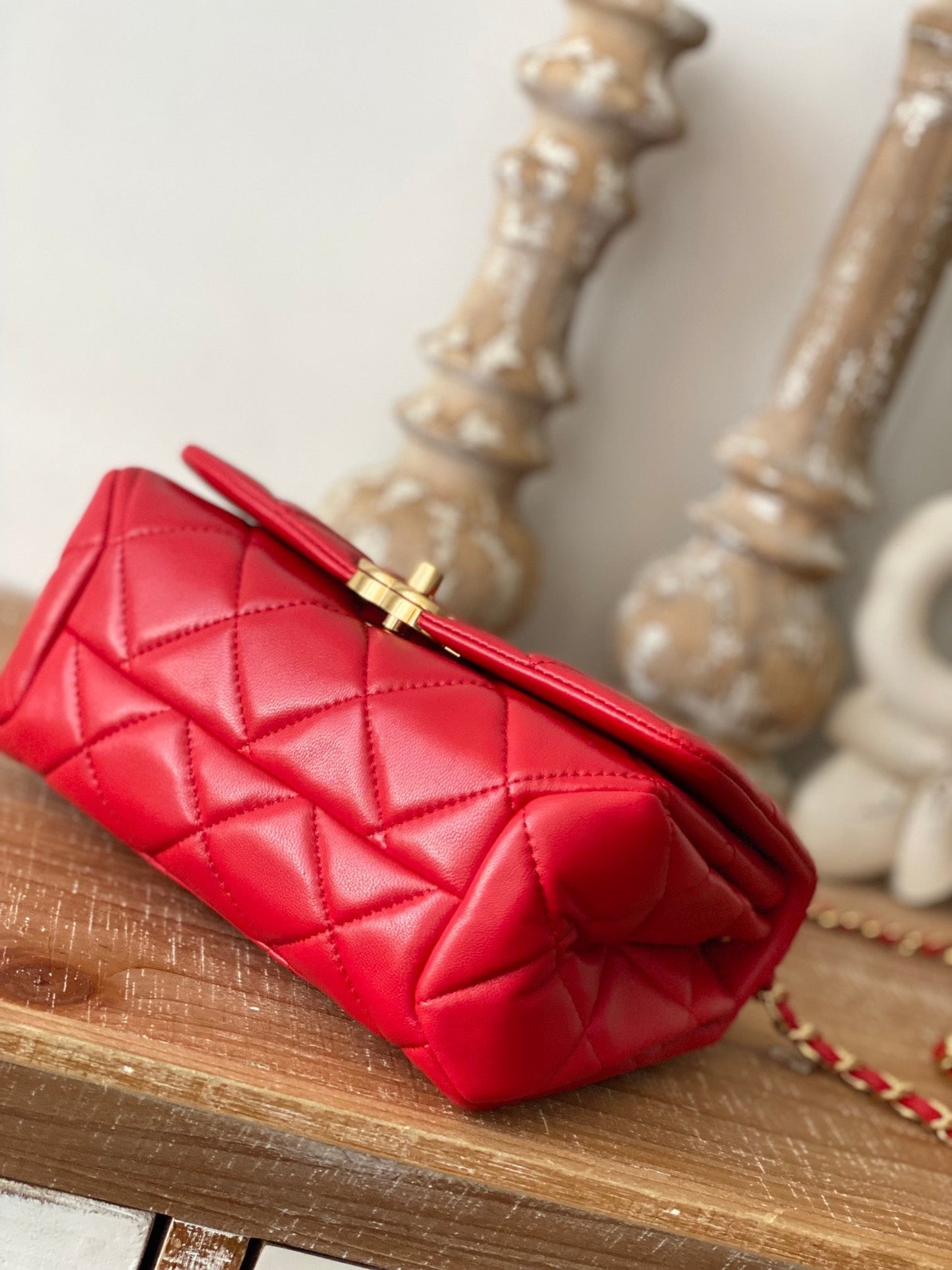 CHL Classic Diamond , ’s Red Flap Handbag