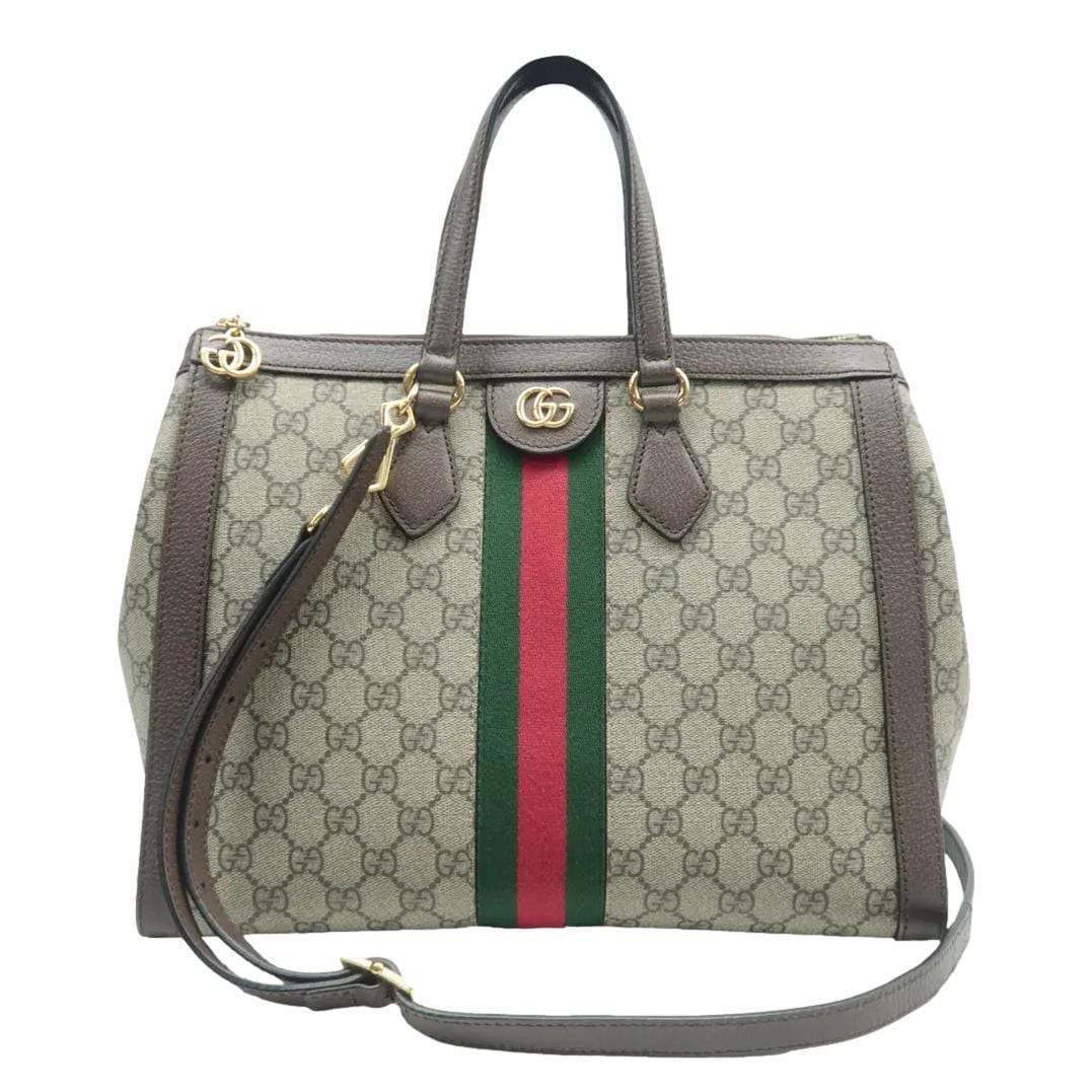 Gucci Ophidia Supreme Tote Shoulder Bag Beige
