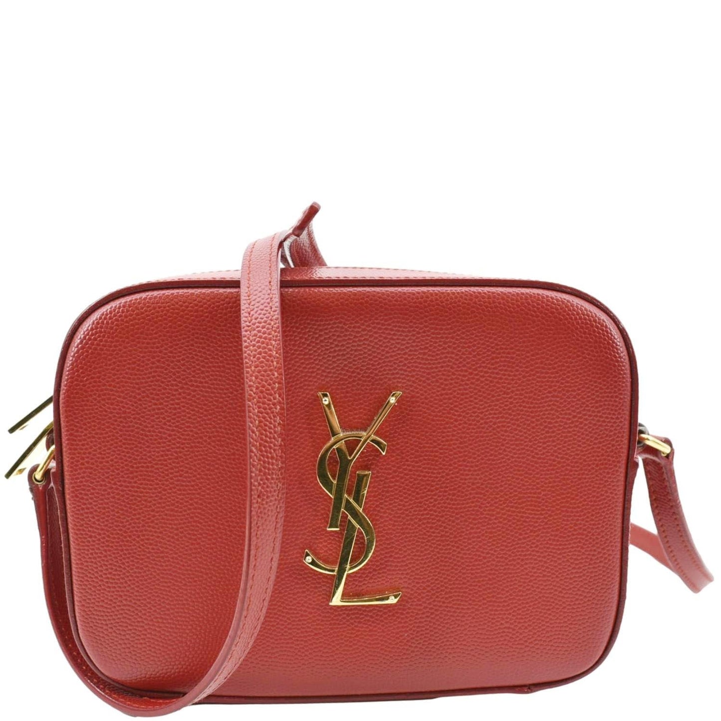 YSL Saint Laurent Yves Crossbody Camera Bag Leather Red Crossbody Bag