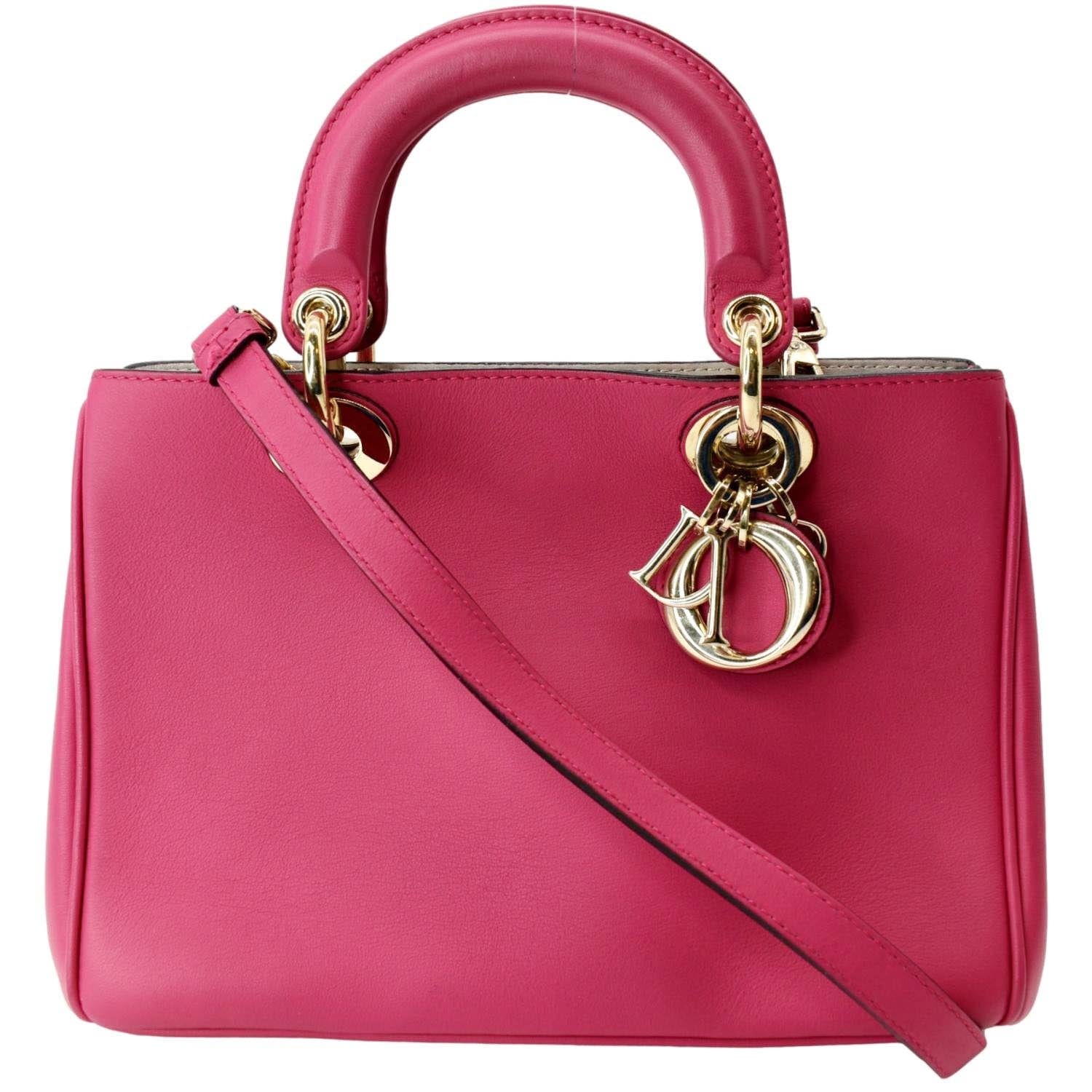 Dior issimo Tote Bag Leather Pink Medium Crossbody Bag