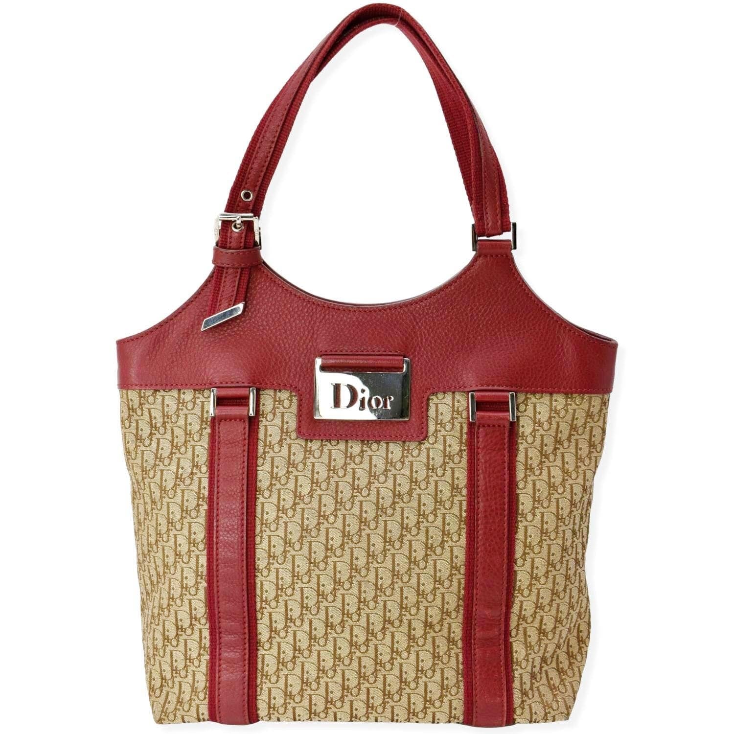 Dior Street Chic Trotter Tote Bag Canvas Monogram Brown