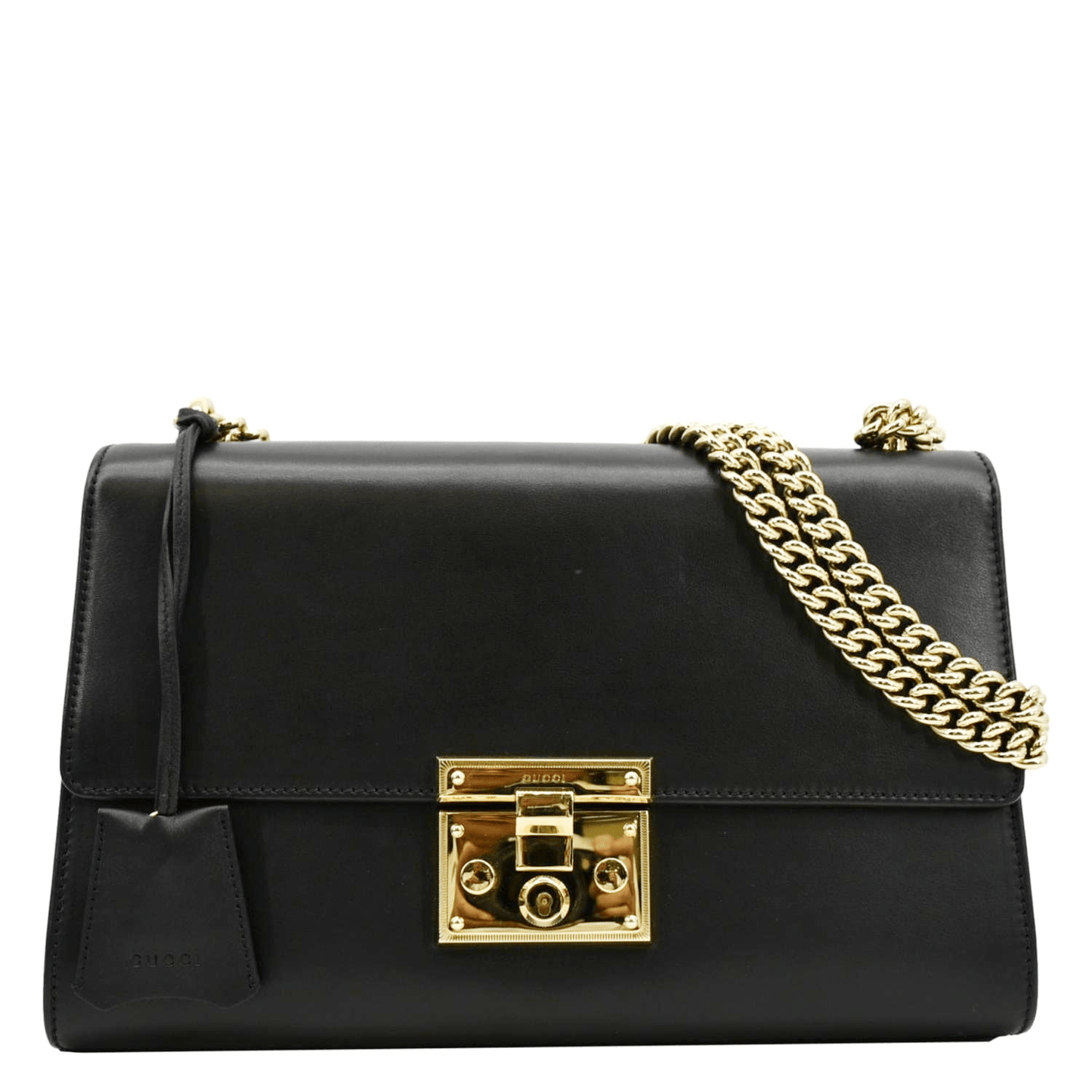 Gucci Padlock Shoulder Bag Leather Black