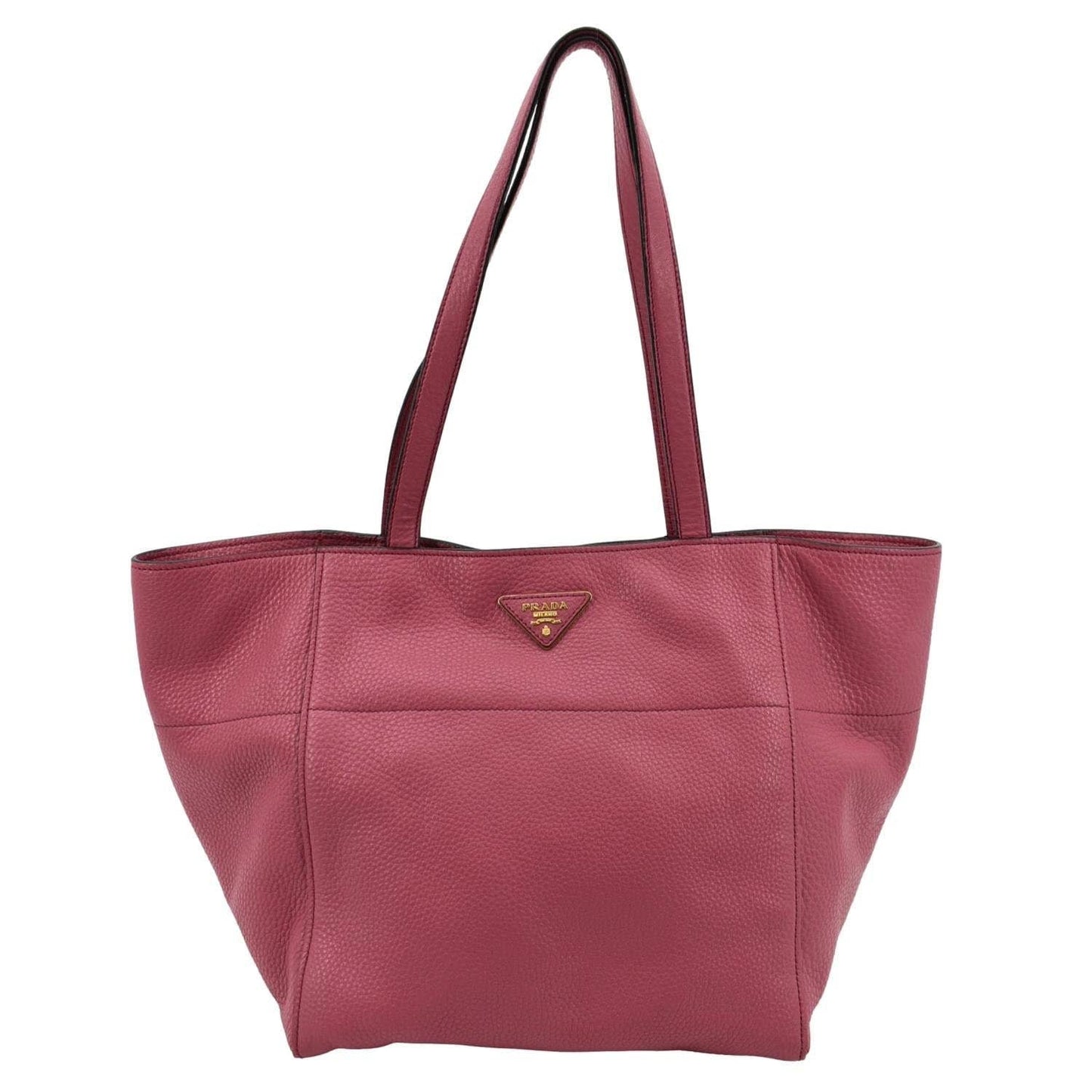 Vitello Daino Shopper Tote Bag Leather Pink