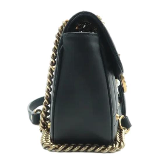 Gucci Marmont Shoulder Bag Leather Black Bag Black