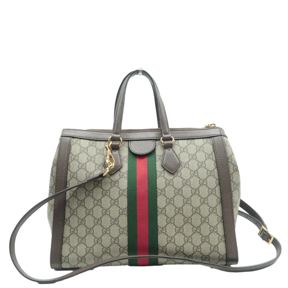 Gucci Ophidia Supreme Tote Shoulder Bag Beige
