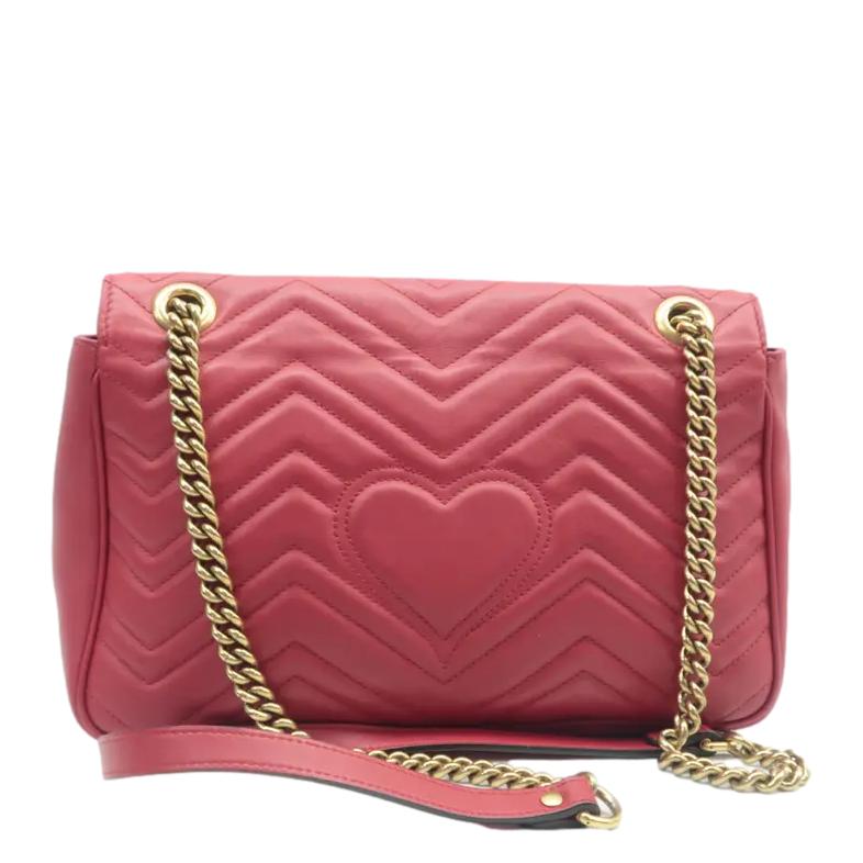 Gucci Marmont Shoulder Bag Matelasse Red