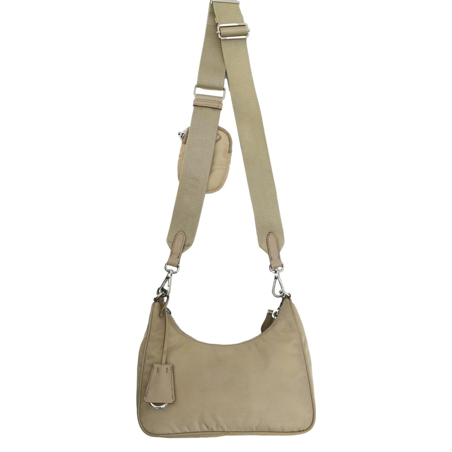 Prada Re Edition Re Shoulder Bag Nylon Beige Re Nylon 2