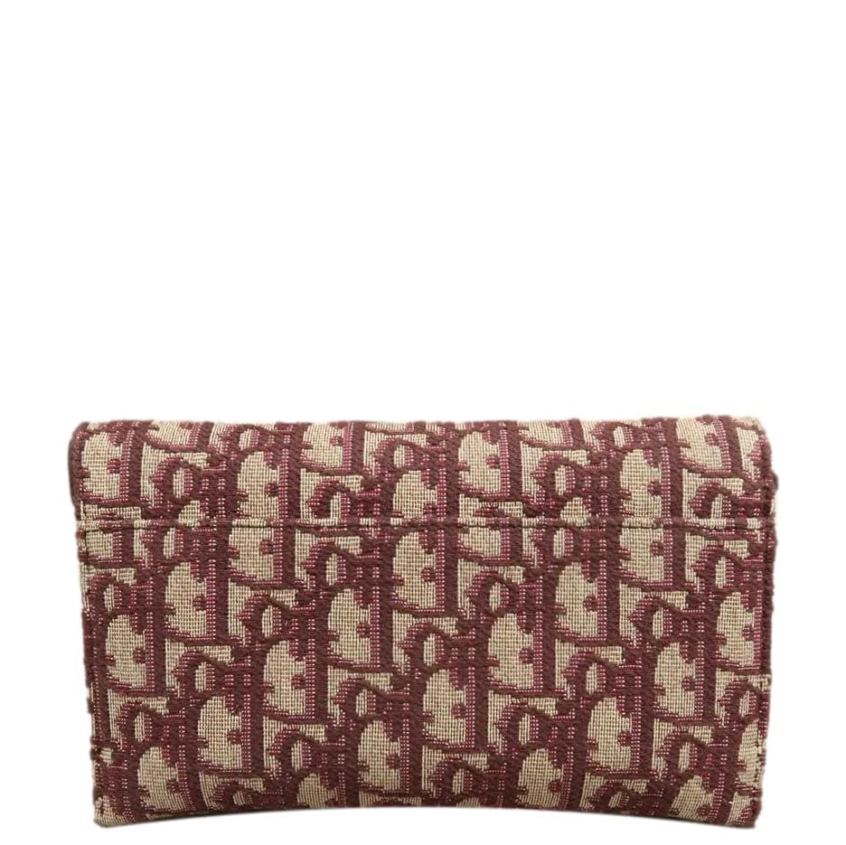 Dior Saddle Oblique Crossbody Bag Burgundy