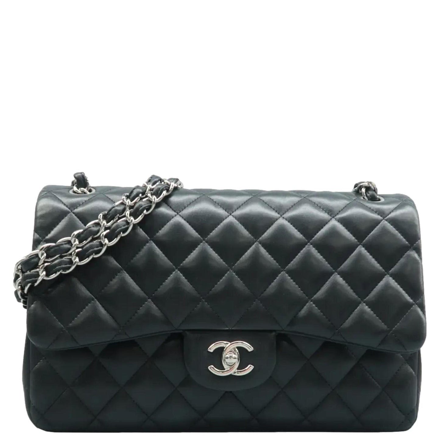 Chanel Jumbo Classic Double Flap Quilted Leather Black Travel Bag