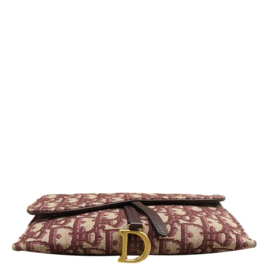 Dior Saddle Oblique Crossbody Bag Burgundy