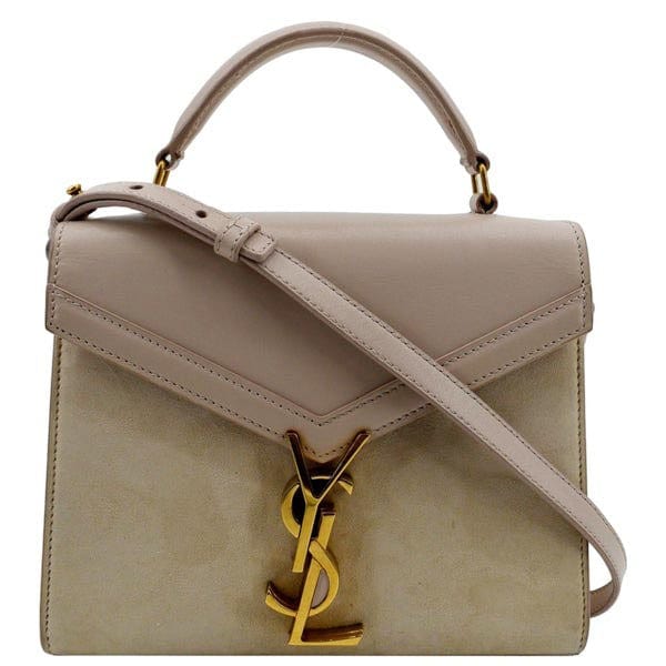 YSL Saint Laurent Saint Cassandra Calfskin Shoulder Bag Leather Cream