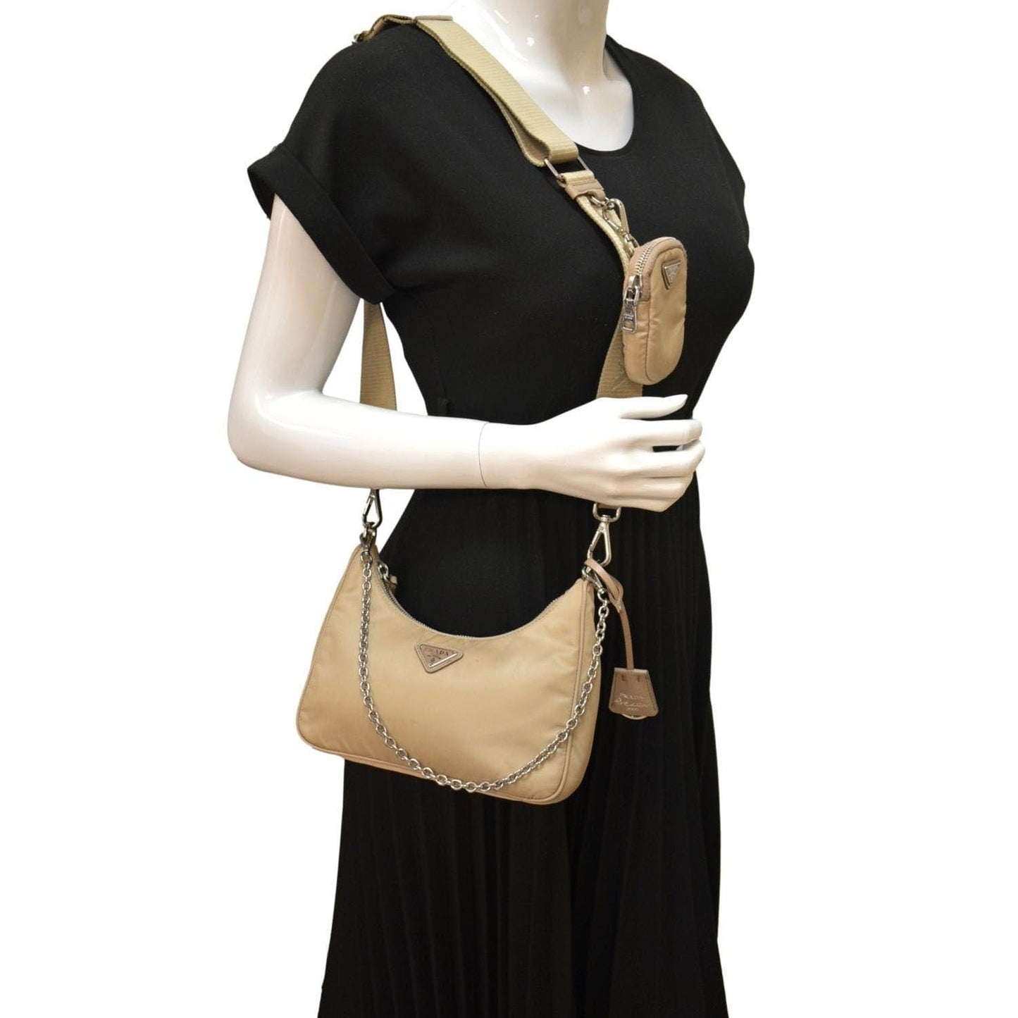 Prada Re Edition Re Shoulder Bag Nylon Beige Re Nylon 2