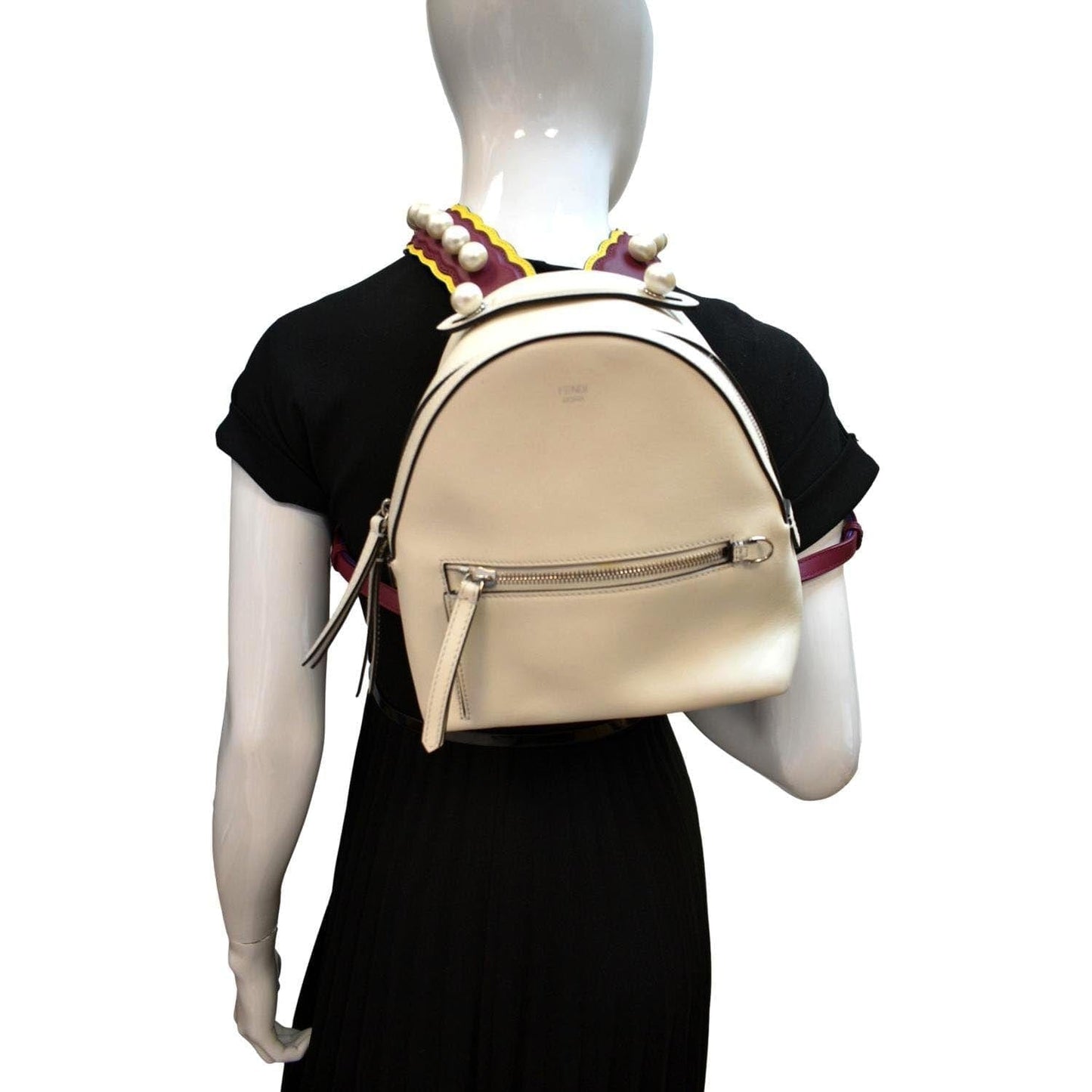 Fendi Backpack Bag Leather White Fendi White Backpack