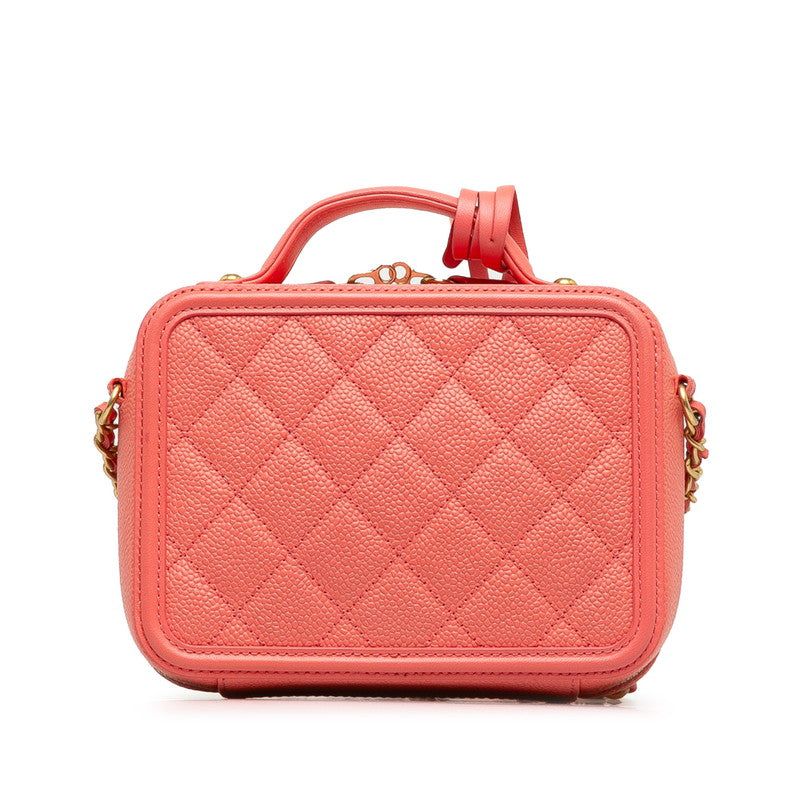 Chanel Cc Filigree Caviar Skin 2Way Bag