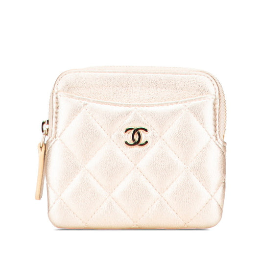 Chanel Coco Mark Matelasse Leather Coin Case Bag