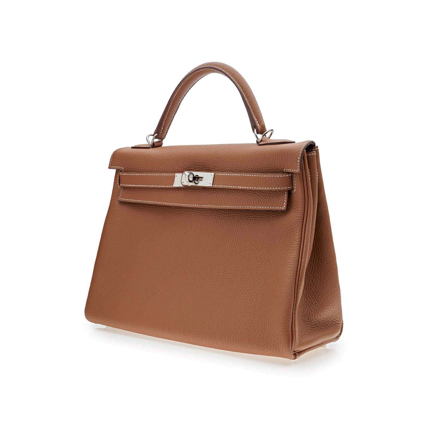 Gucci Hermes Kelly Retourne Togo Palladium Hardware Handbag Gold Travel Bag