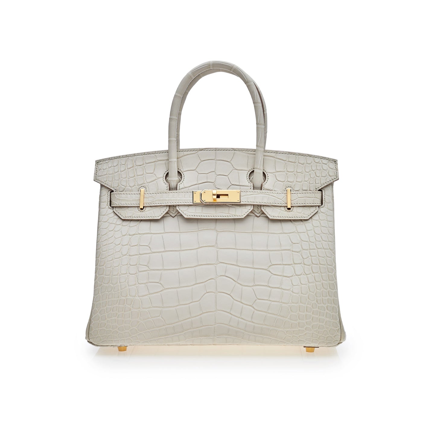 Gucci Hermes Birkin Beton Matte Alligator Mississippiensis Hardware Gold Travel Bag