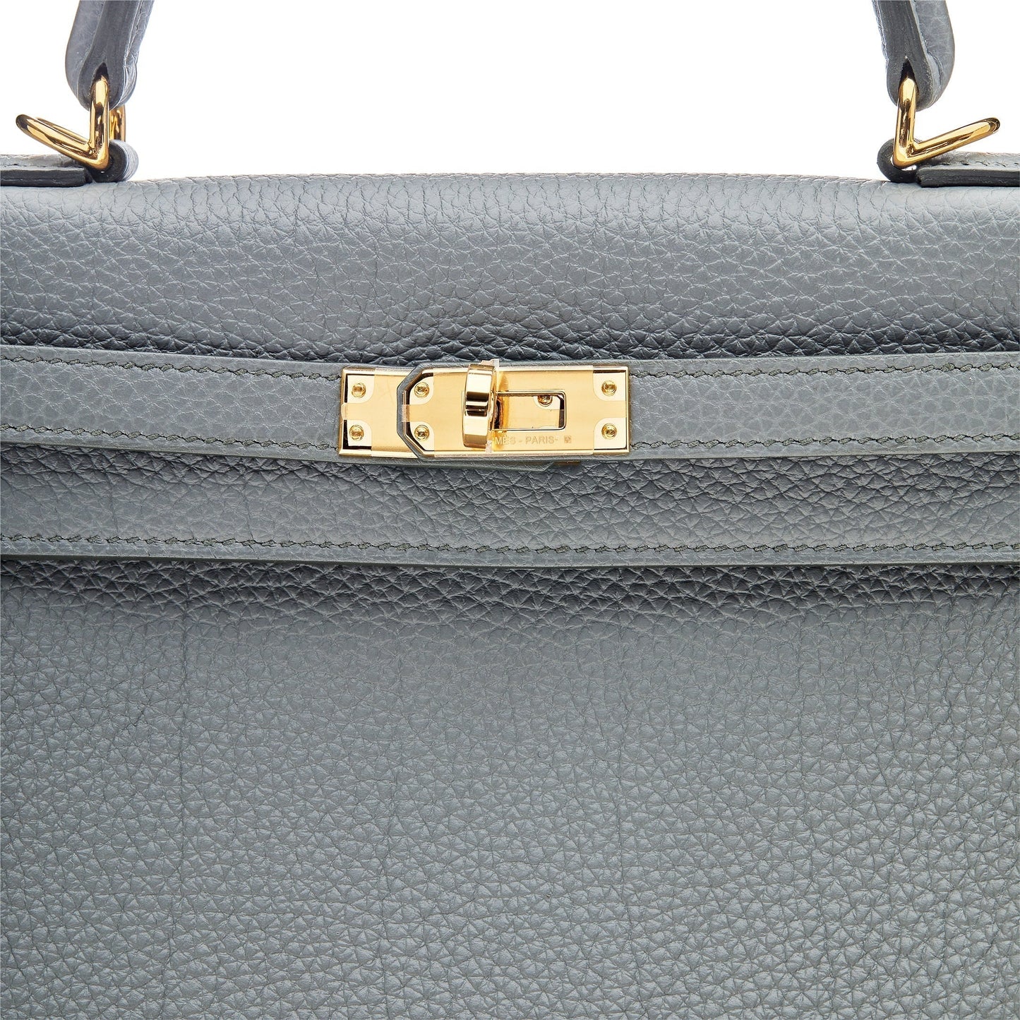 Gucci Hermes Kelly Retourne Veau Togo Vert Amande Gold Travel Bag