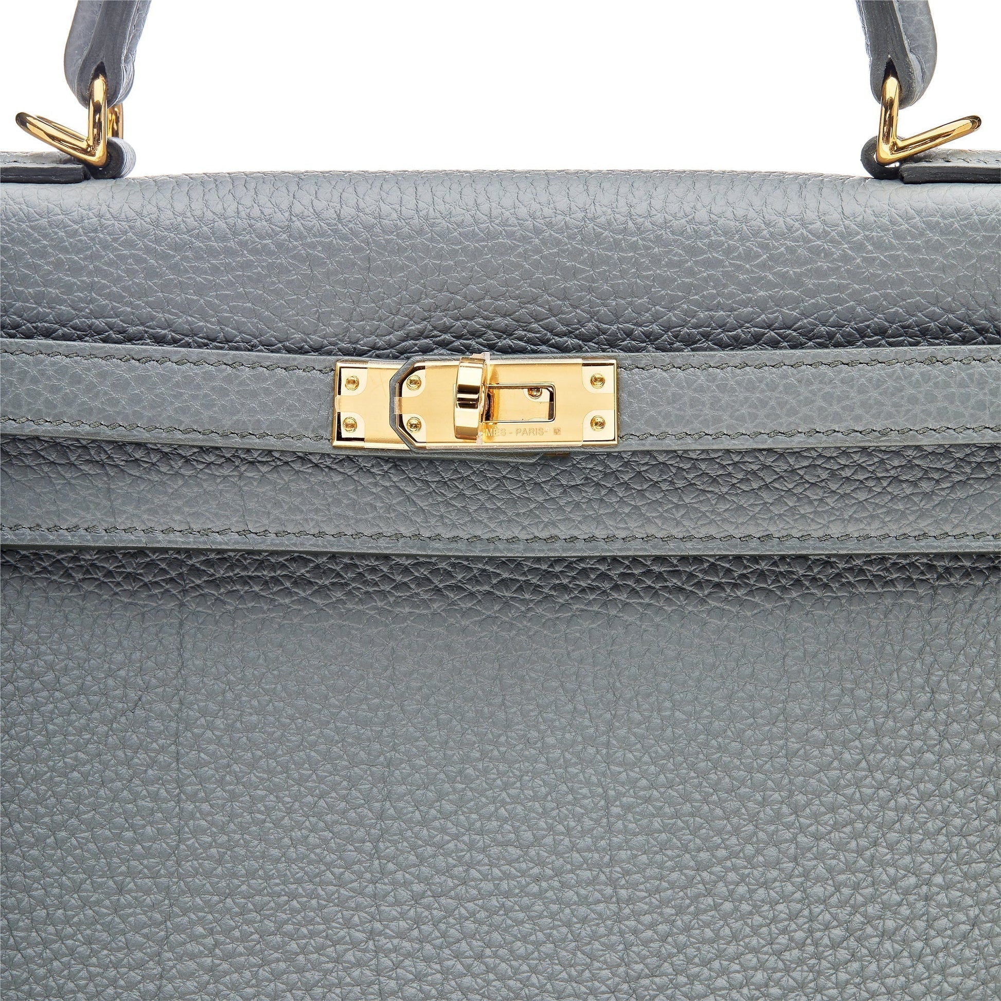 Gucci Hermes Kelly Retourne Veau Togo Vert Amande Gold Travel Bag