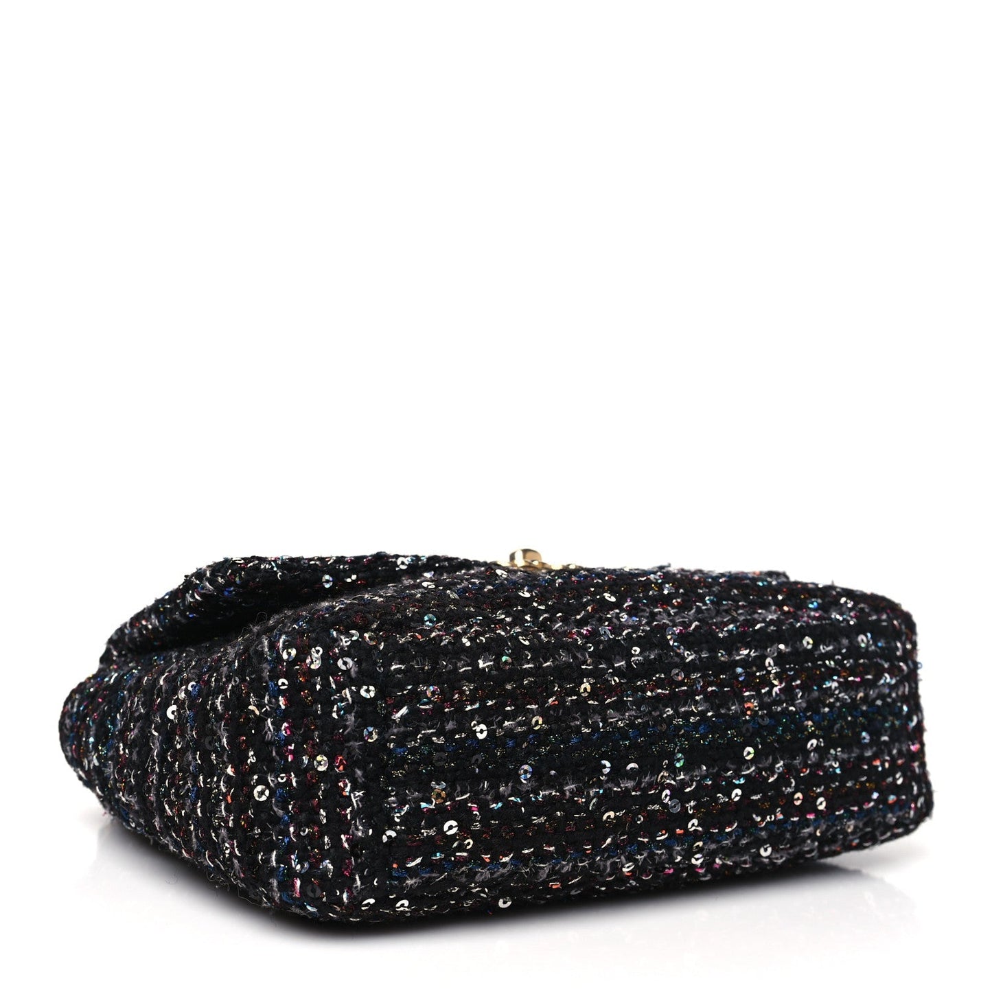 Tweed Sequin Quilted Medium Chanel 19 Flap Black Multicolor