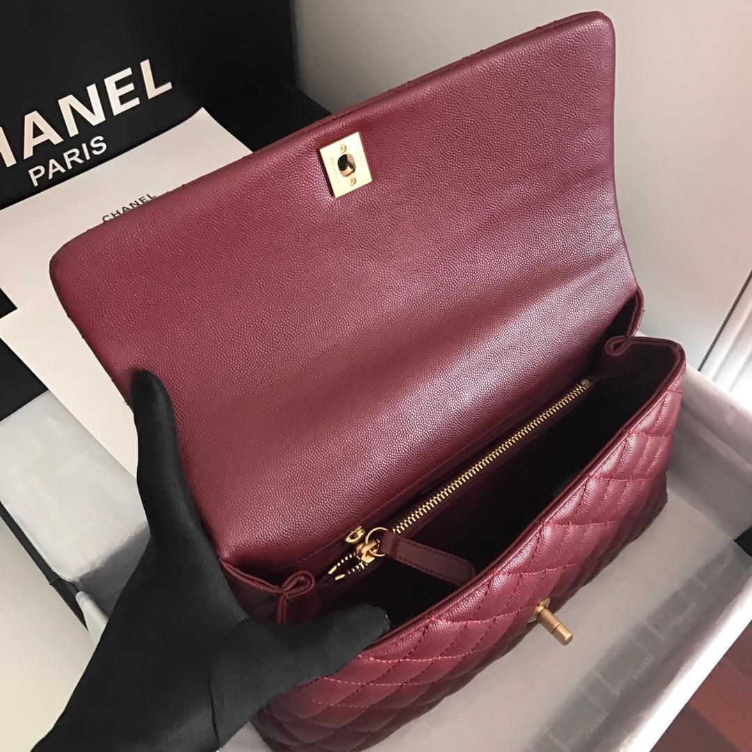 CHLHandbag Dark 11in 28cm Red Top Handle